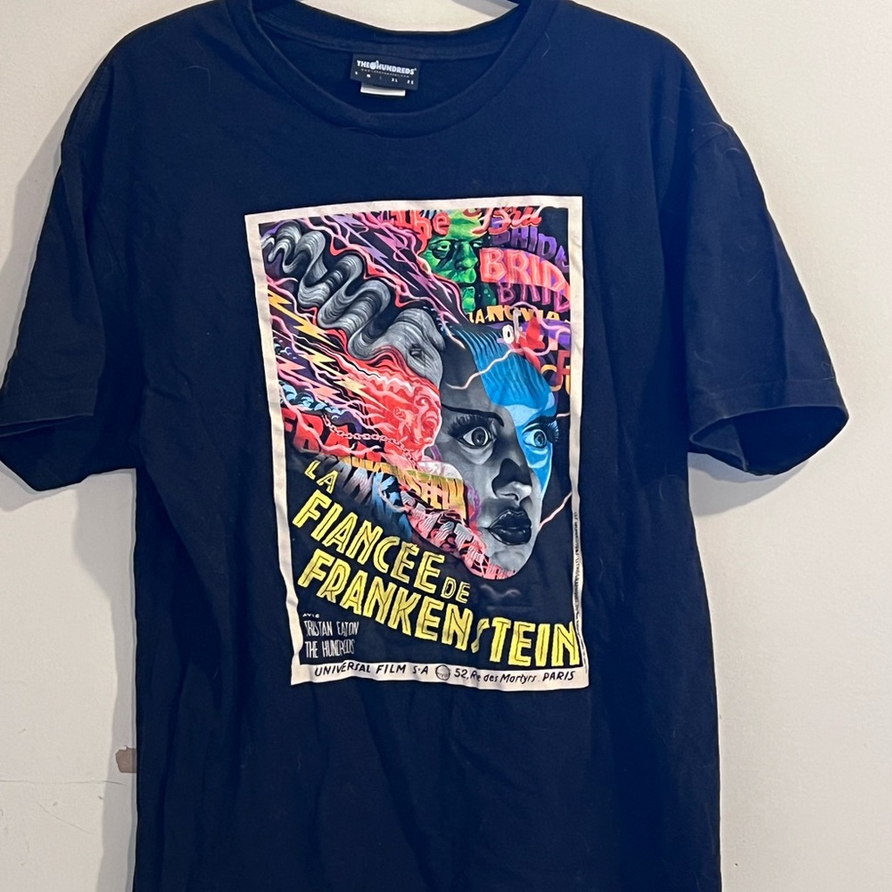 The Hundreds Black Graphic Tee with Colorful Design